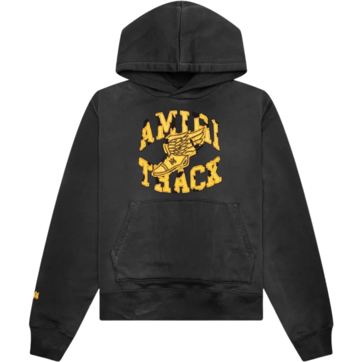 Verblichener schwarzer Hoodie mit Grafikprint