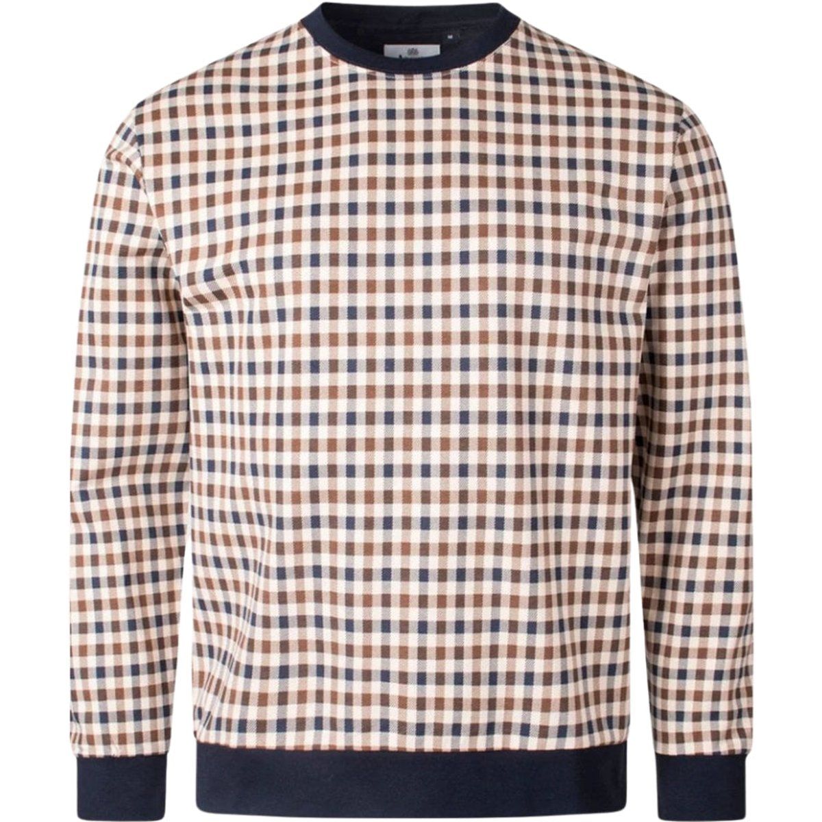 Klassisches kariertes Rundhals-Sweatshirt