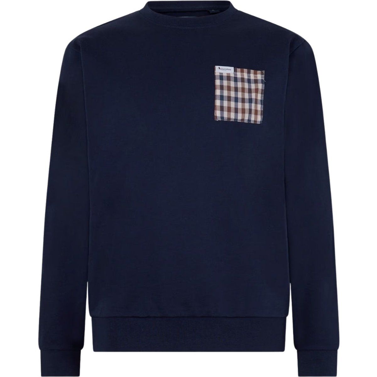 Klassisches Rundhals-Sweatshirt mit Taschendetail