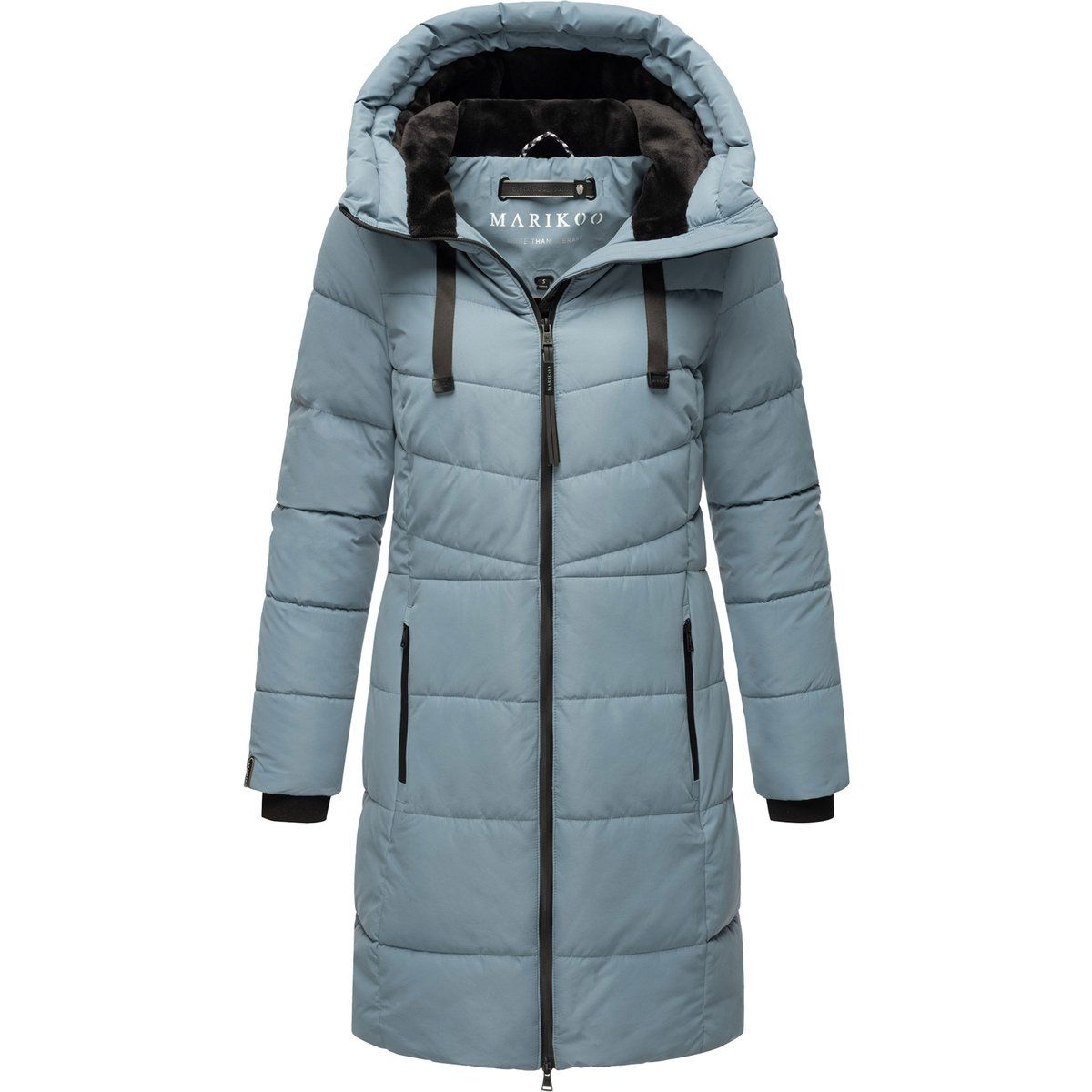 Warmer Stepp-Puffer-Mantel mit Kapuze