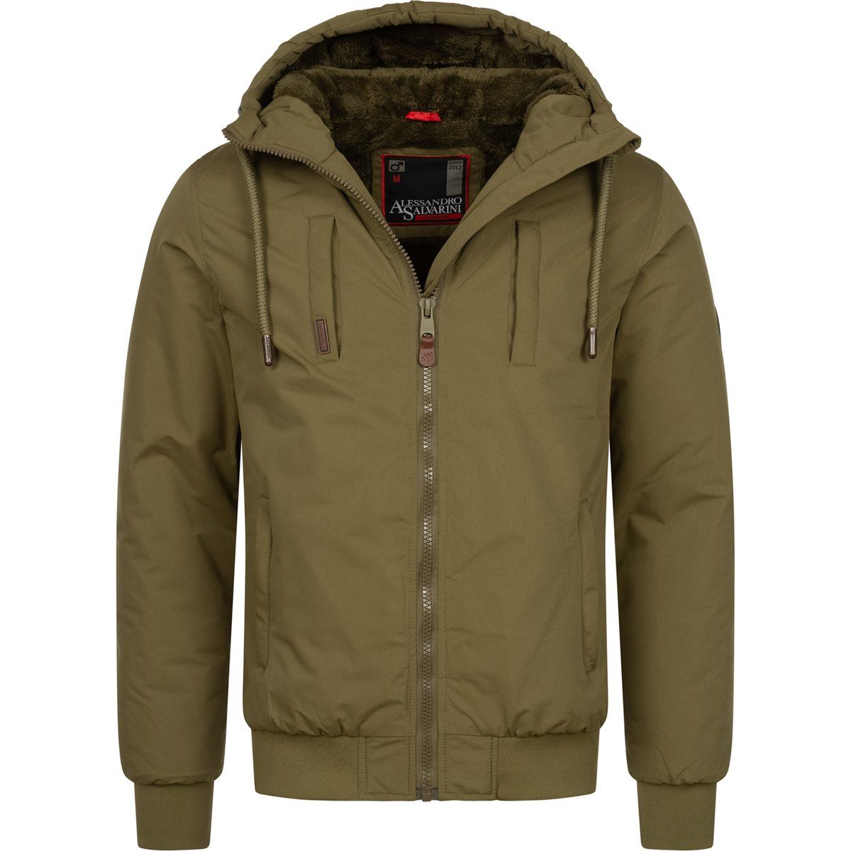 Herren Winterjacke mit Kapuze und Futter