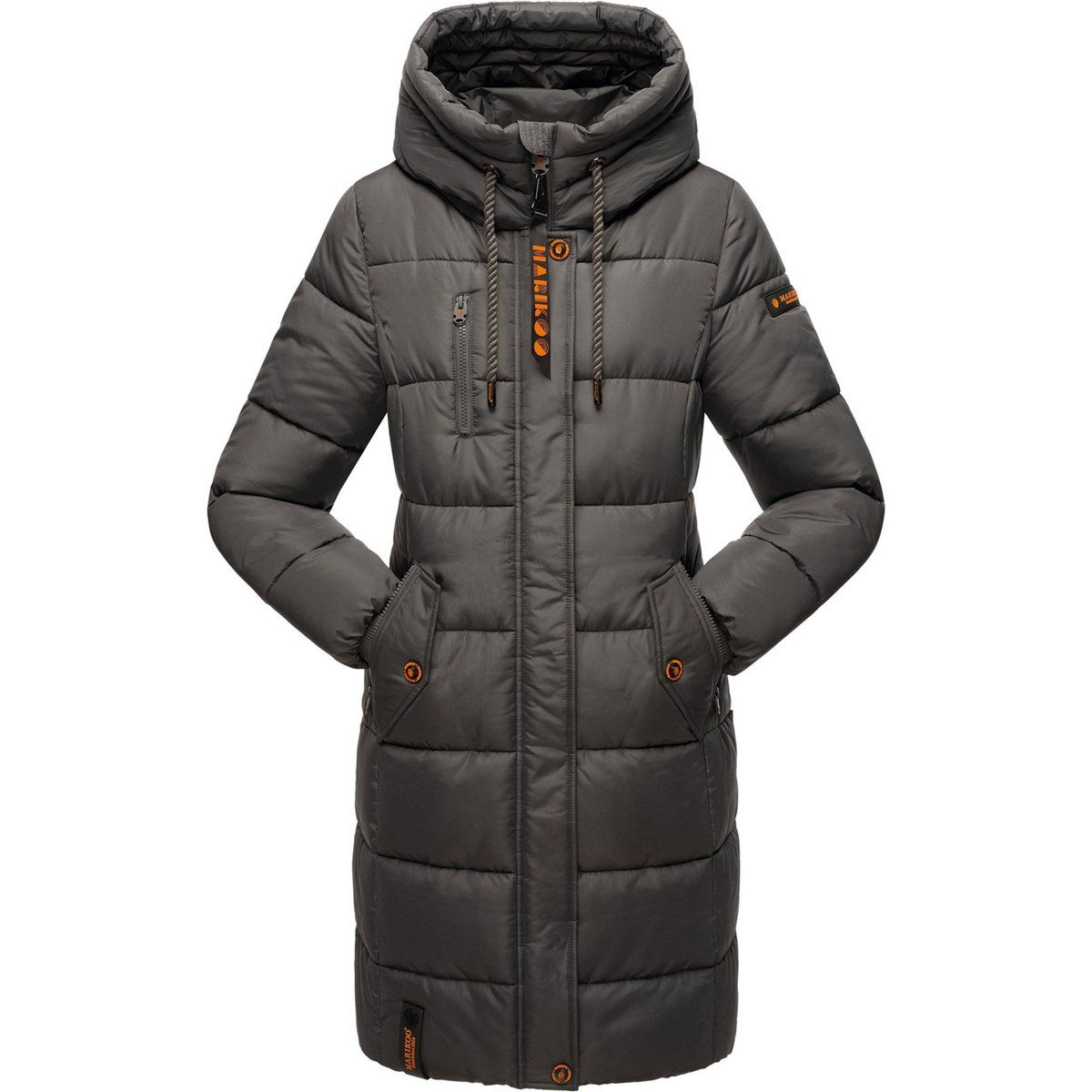 Lange gesteppte Winterjacke für Damen
