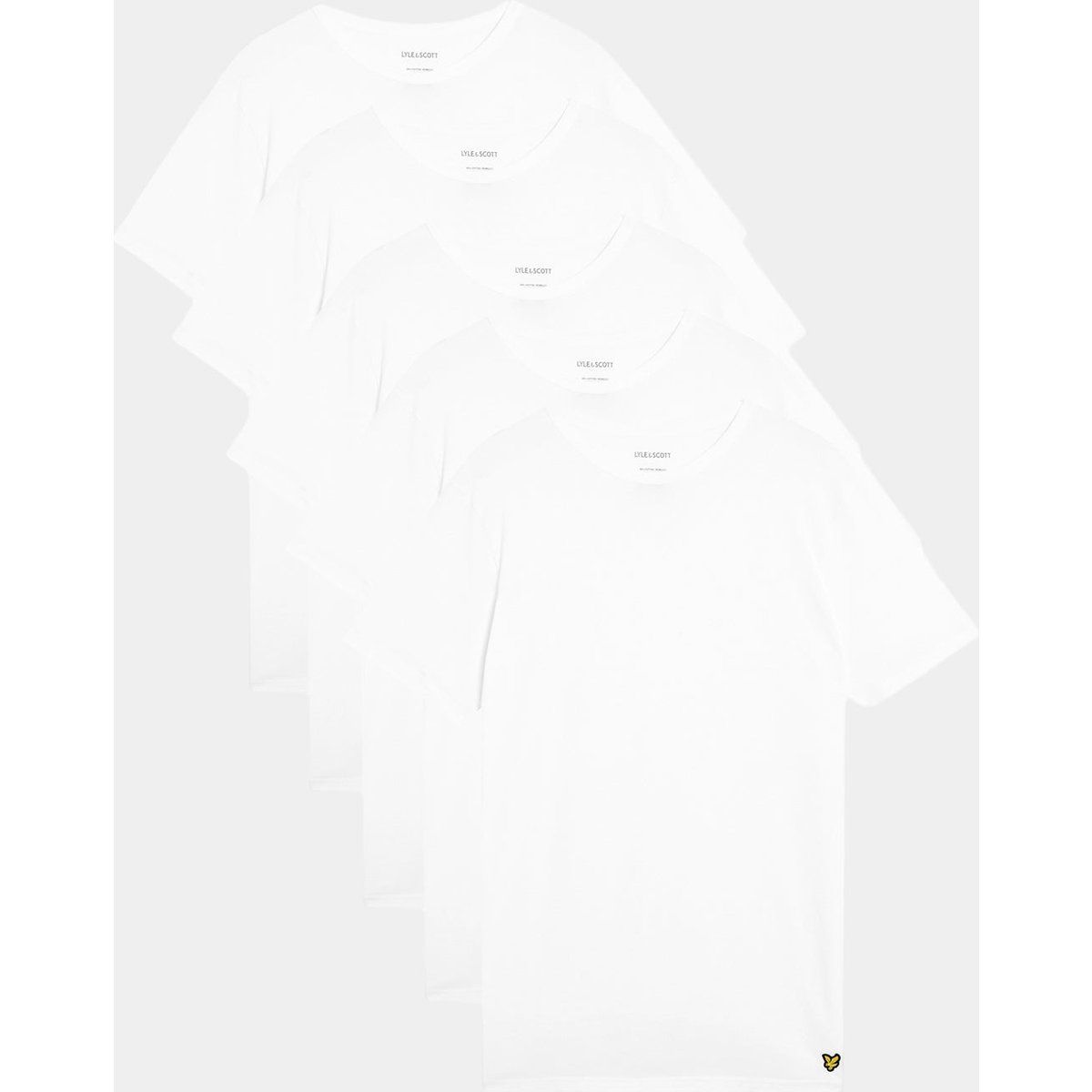 Klassisches Weißes Baumwoll-T-Shirt-Pack