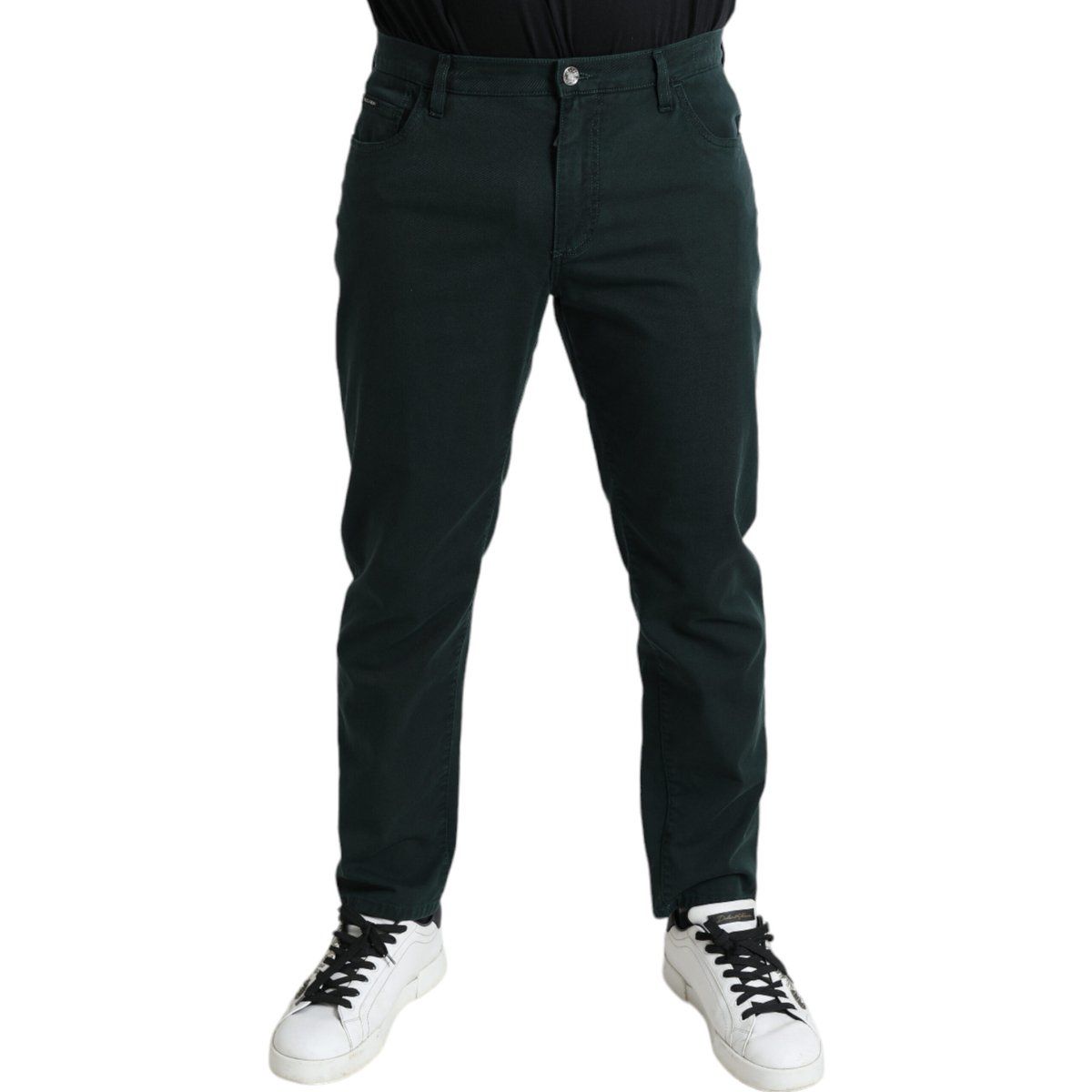 Schlanke Baumwollhose
