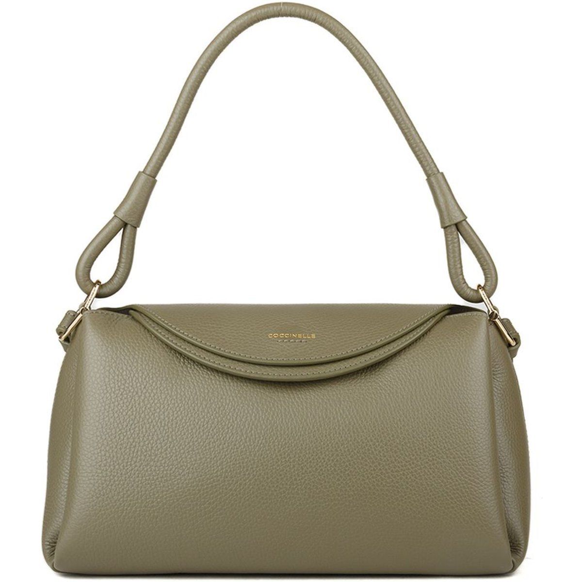 Strukturierte Leder-Schultertasche