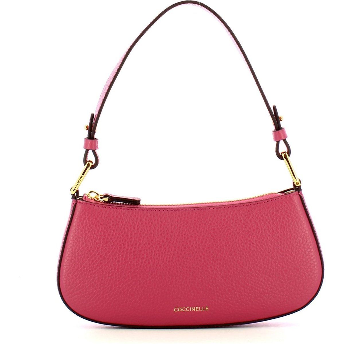 Mini Schultertasche aus genarbtem Leder