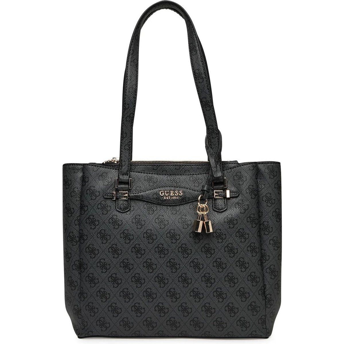 Strukturierte Handtasche mit Monogramm-Prägung