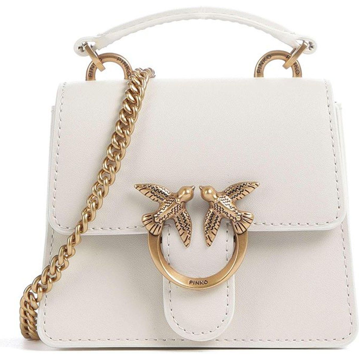 Mini-Lederhandtasche mit Griff