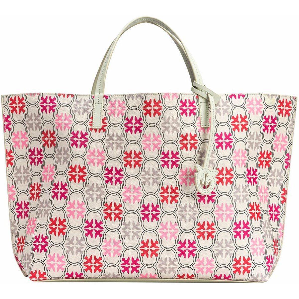 Offene Tragetasche mit Monogramm-Print