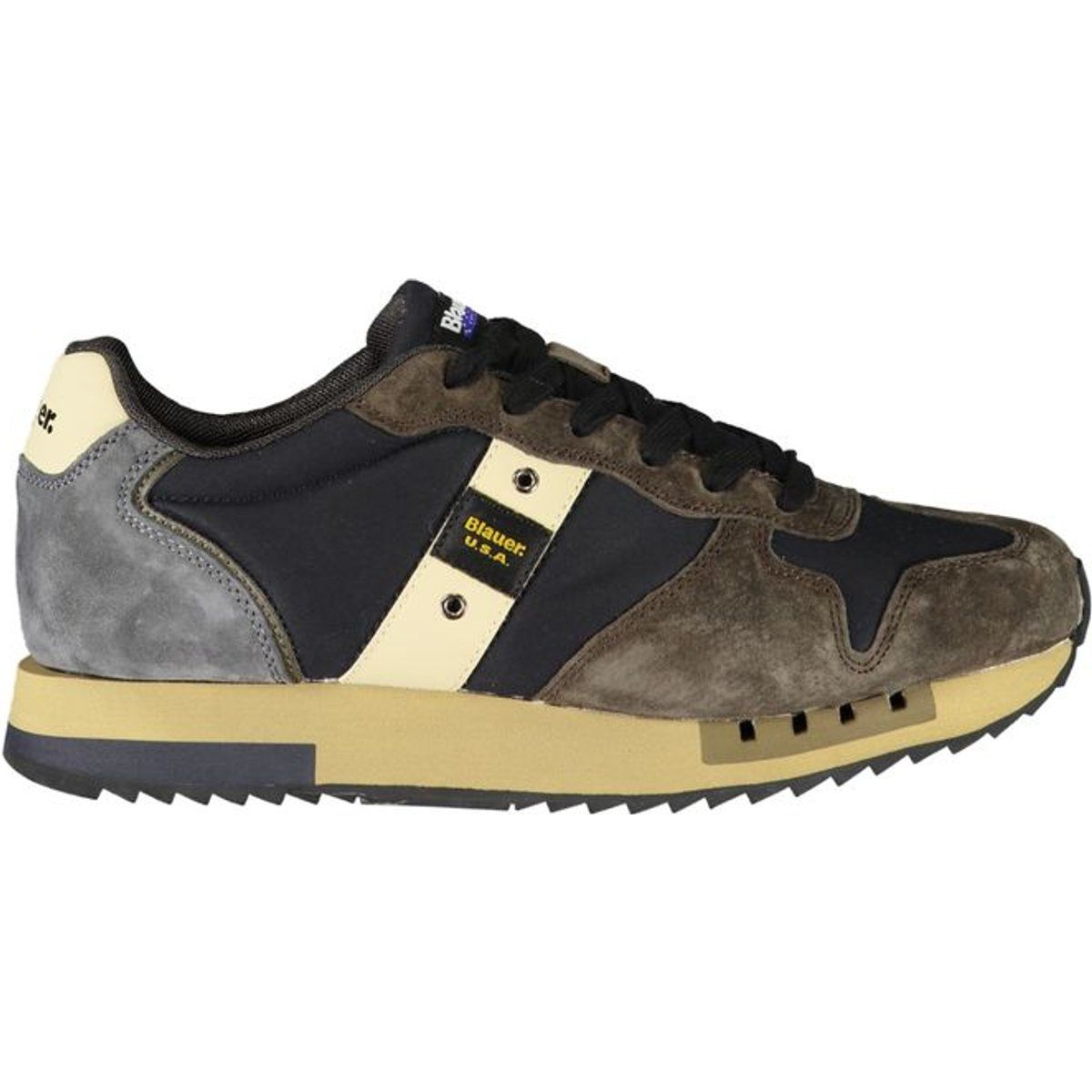 Retro-inspirierte Wildleder- und Nylon-Sneakers