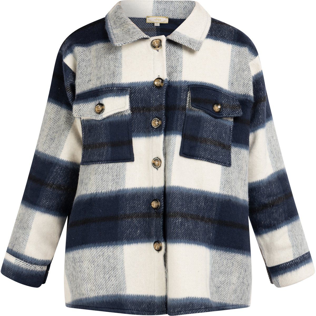 Flanellhemdjacke mit Karomuster