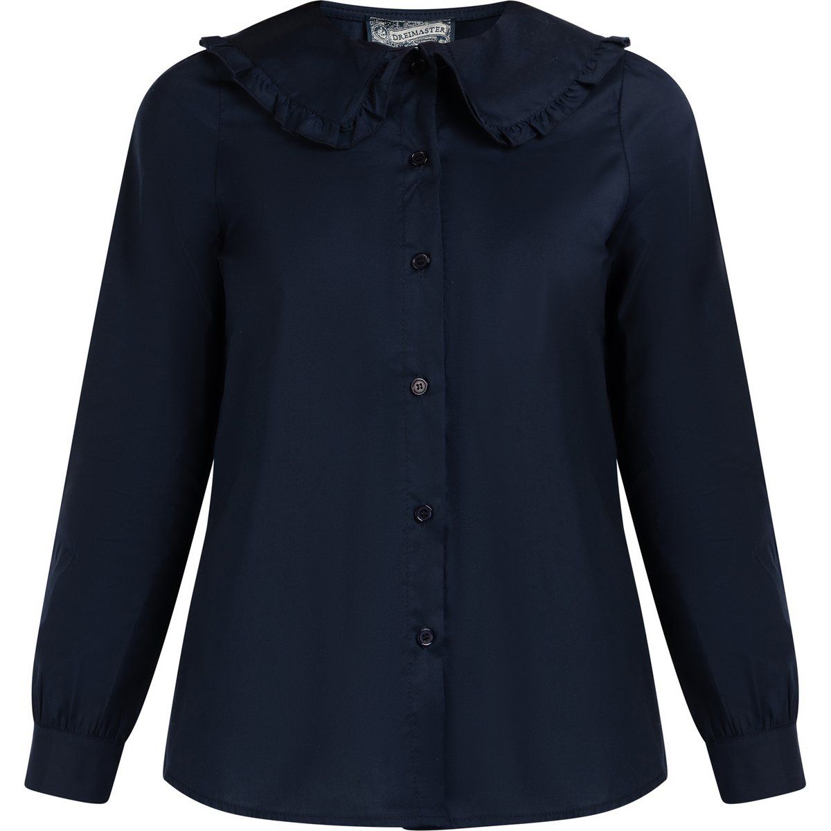 Langärmelige Bluse mit Rüschenkragen