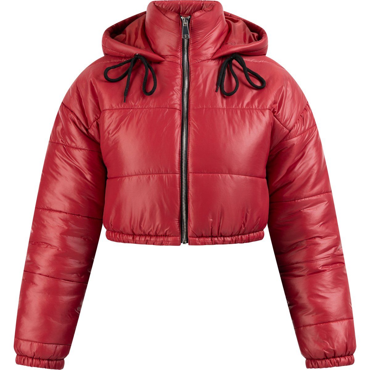 Kurze Pufferjacke mit Kapuze