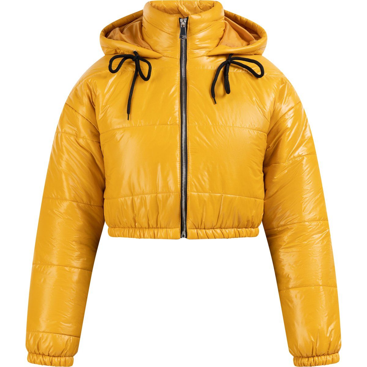 Kurze Pufferjacke mit Kapuze