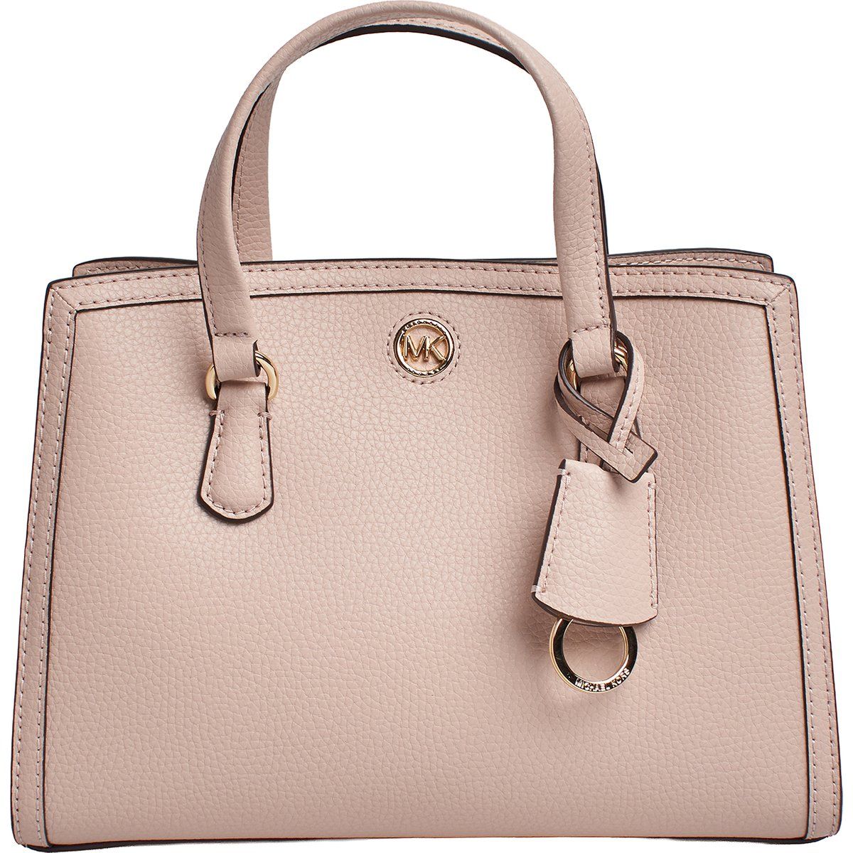 Strukturierte Ledertasche mit Anhänger