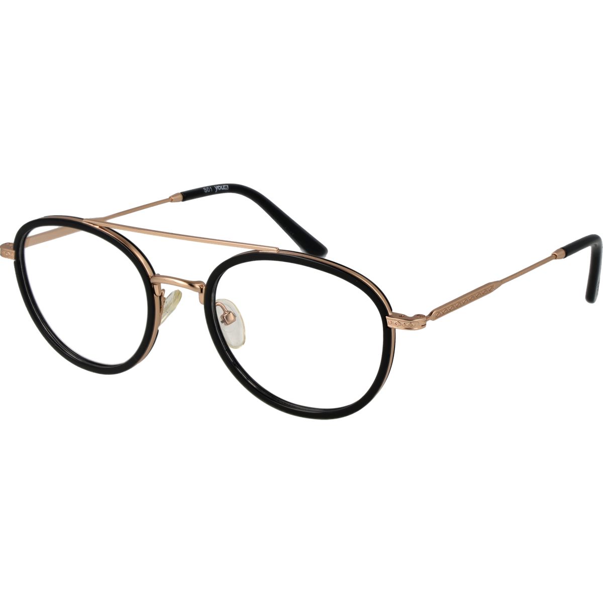 Runde Vollrandbrille mit Doppelsteg