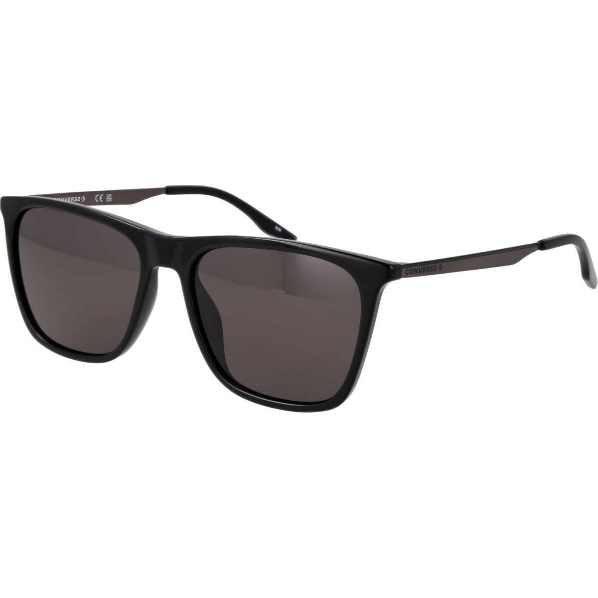 Sonnenbrille mit quadratischem Rahmen und Metallbügeln