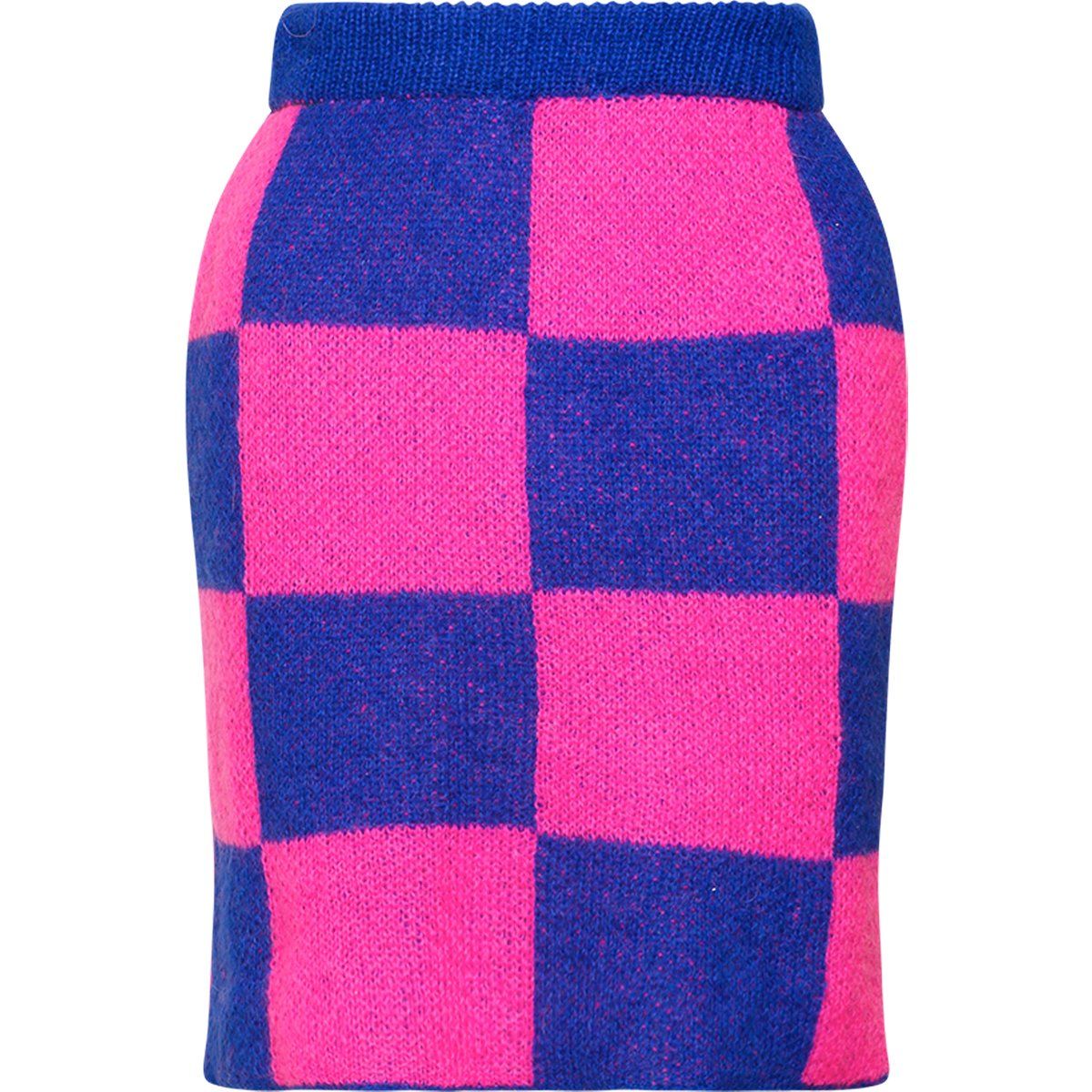 Karierter Jacquard-Strickrock