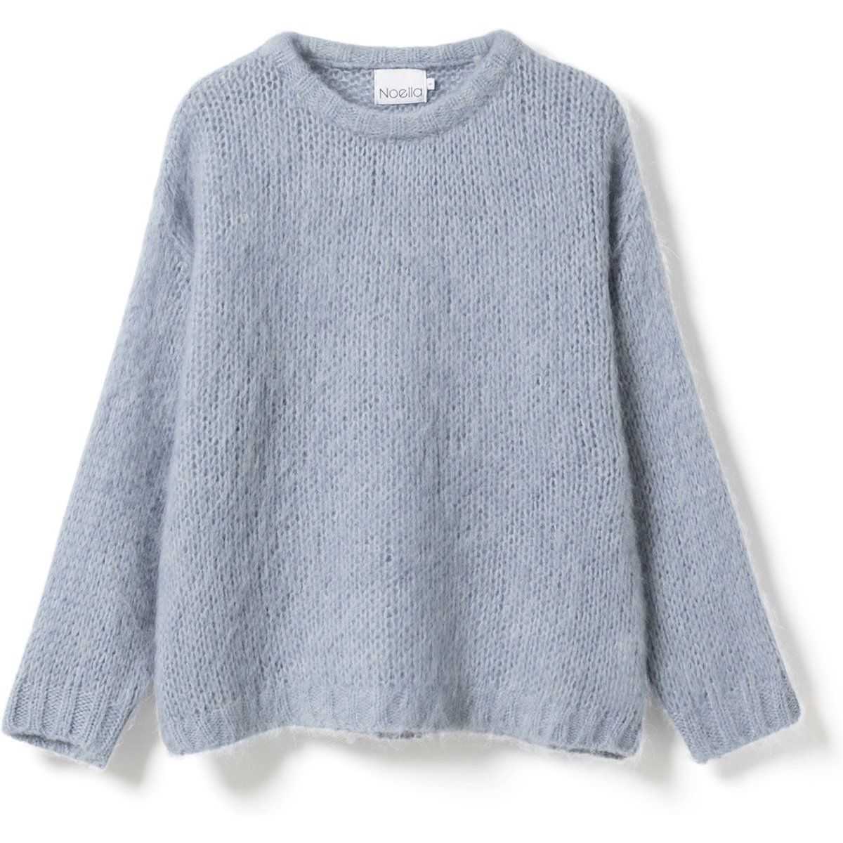 Hellblauer Oversized Strickpullover