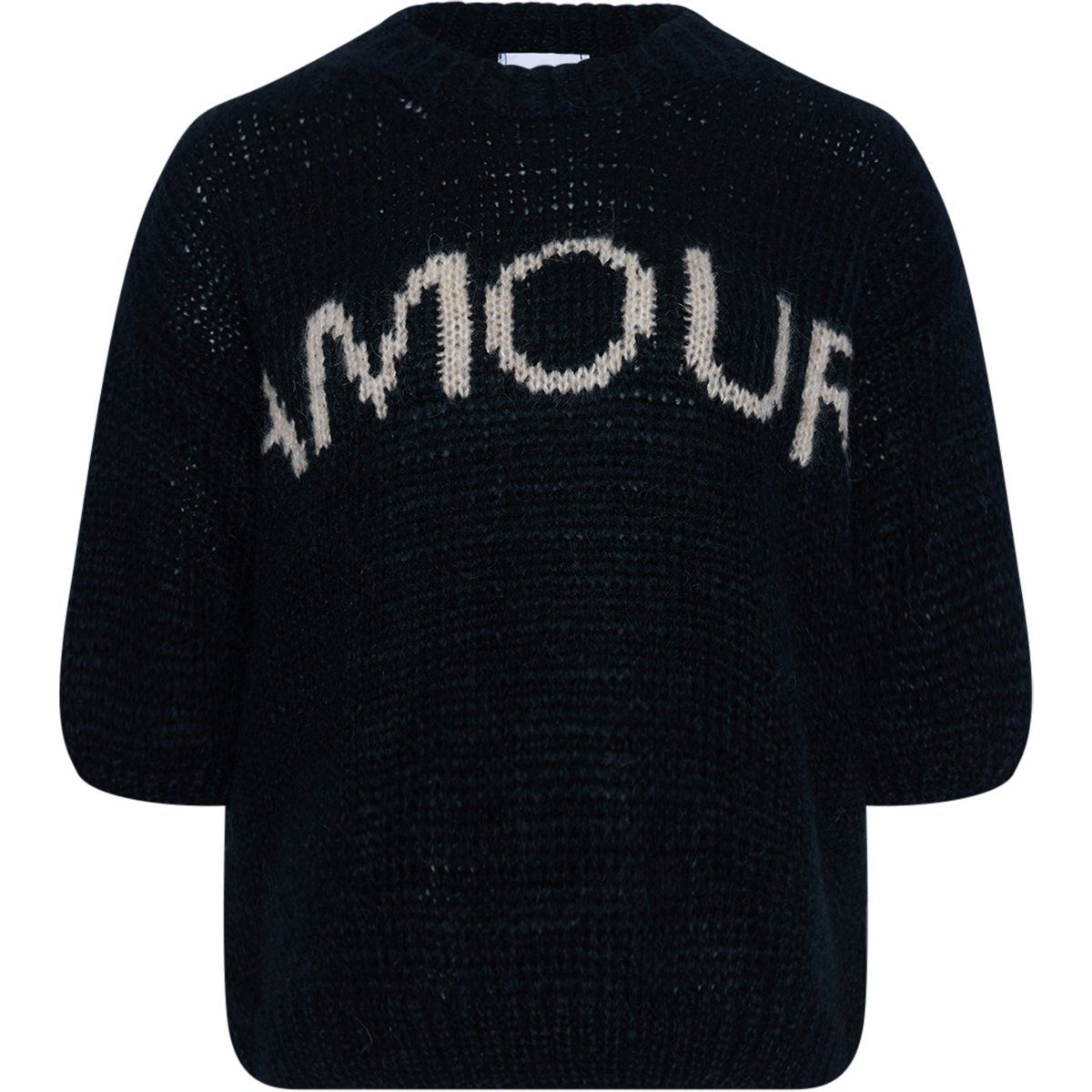 Amour Strick Kurzarmpullover