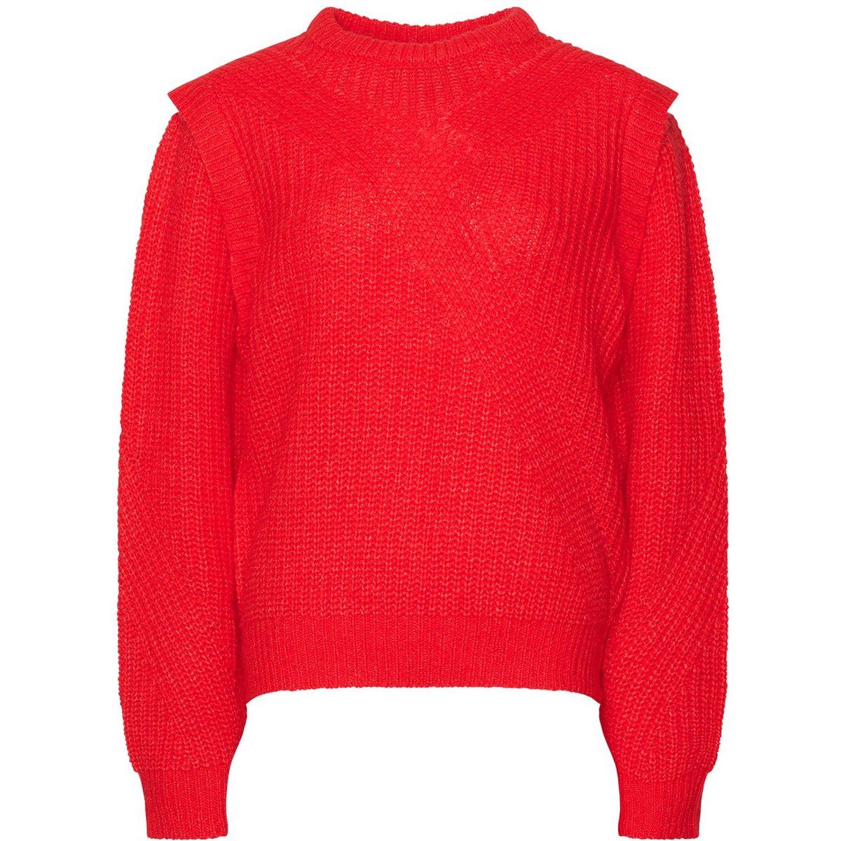 Strukturierter Strickpullover mit Stehkragen