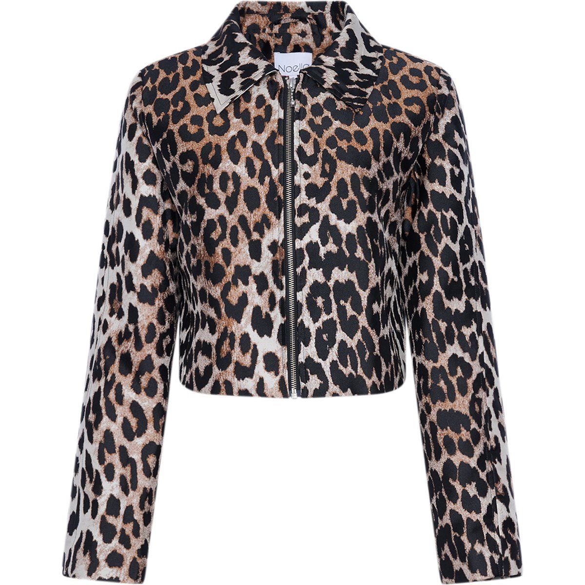 Kurzjacke mit Leopardenmuster