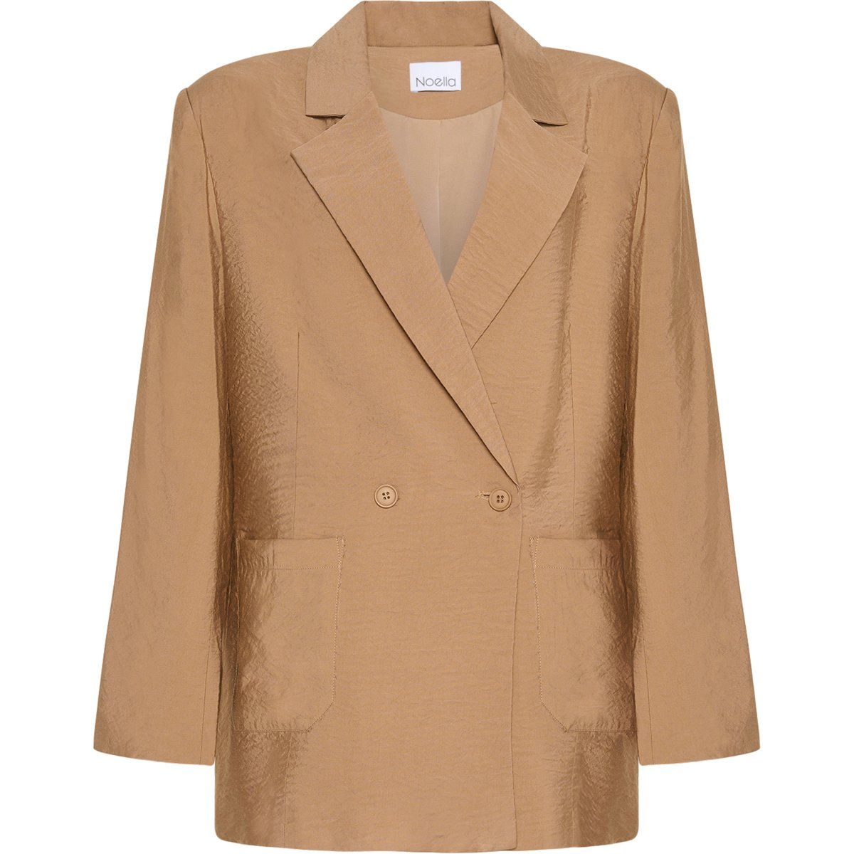 Oversize Doppelreiher-Blazer in Camel