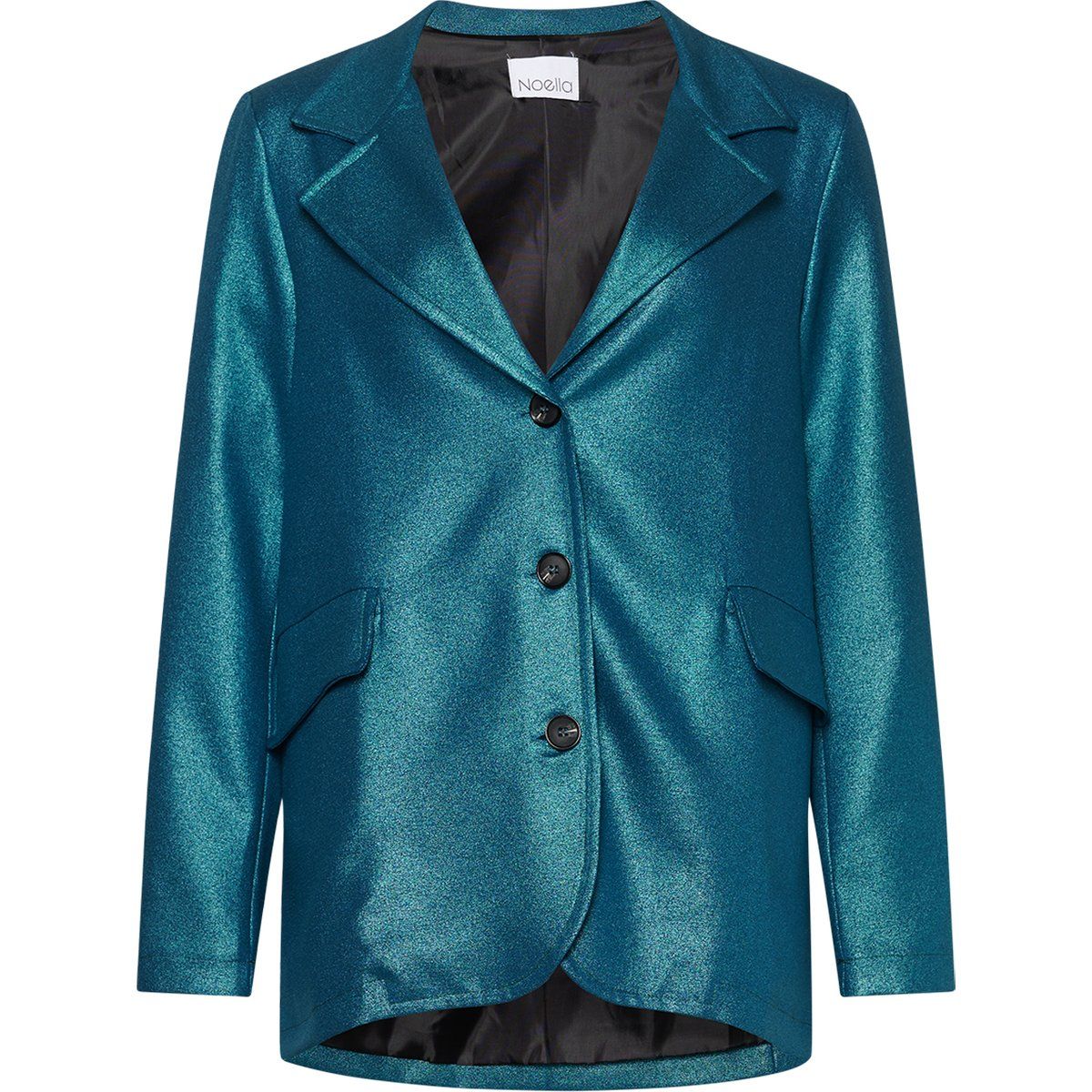Schimmernder metallischer Einreiher-Blazer