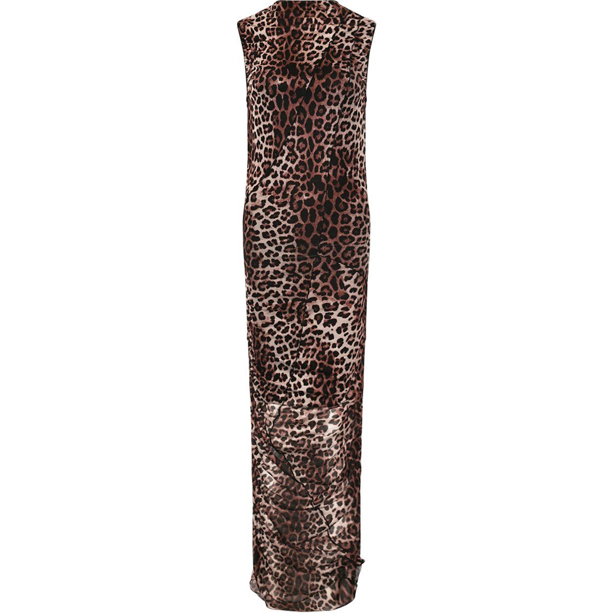 Ärmelloses Maxikleid mit Leopardenmuster