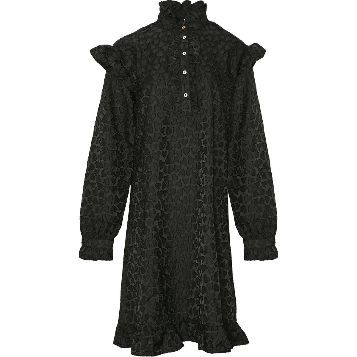 Gerafftes Mini-Kleid mit langen Ärmeln