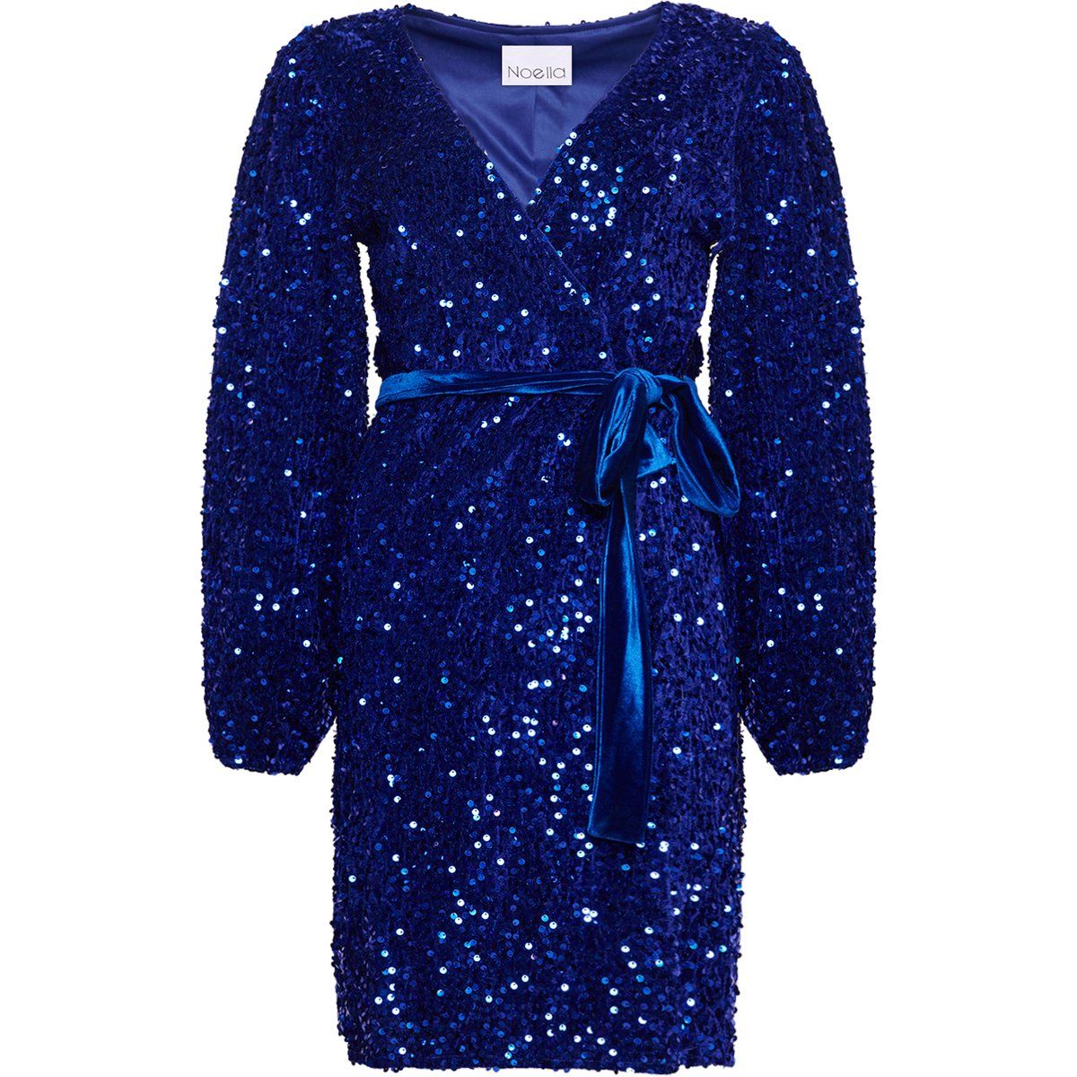 Funkelndes Pailletten-Wickelminikleid