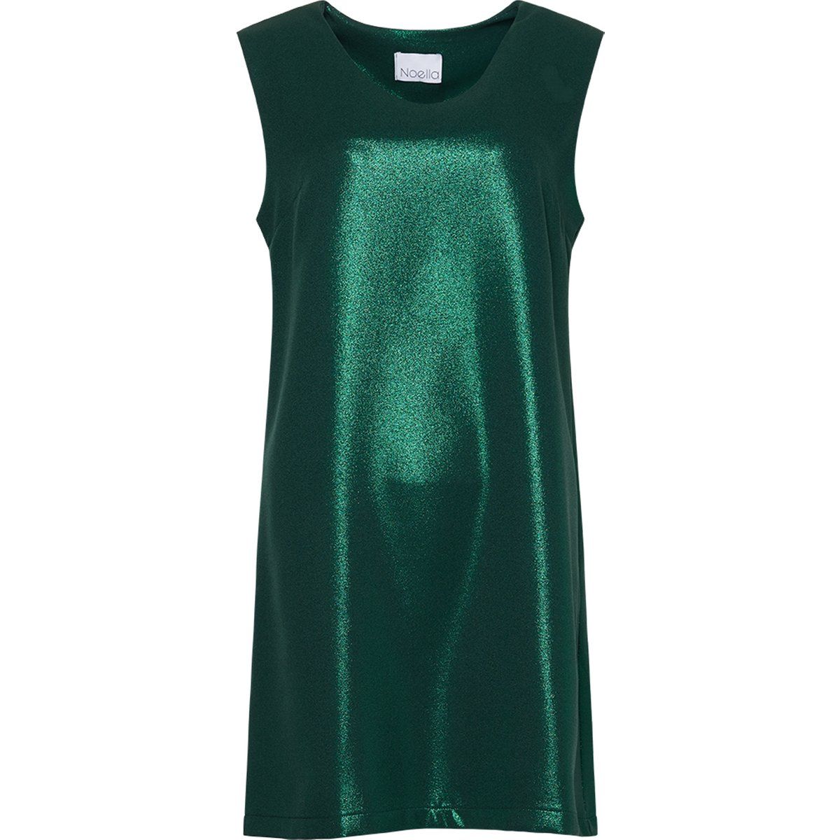 Ärmelloses Metallic-Shift-Minikleid