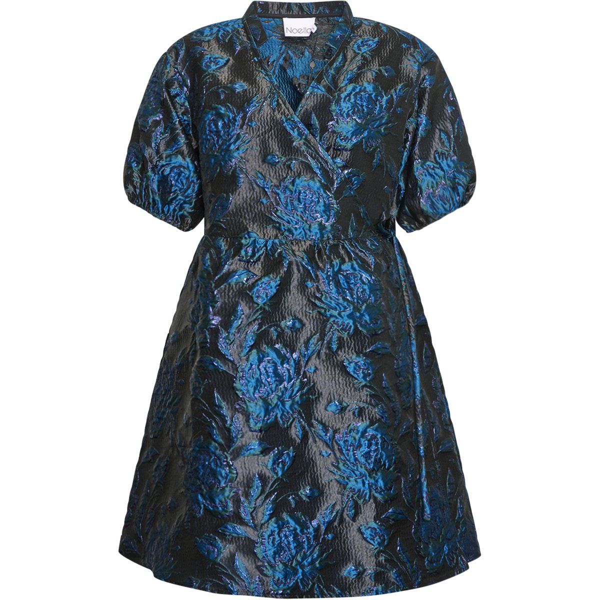 Elegantes florales Jacquard-Wickelkleid
