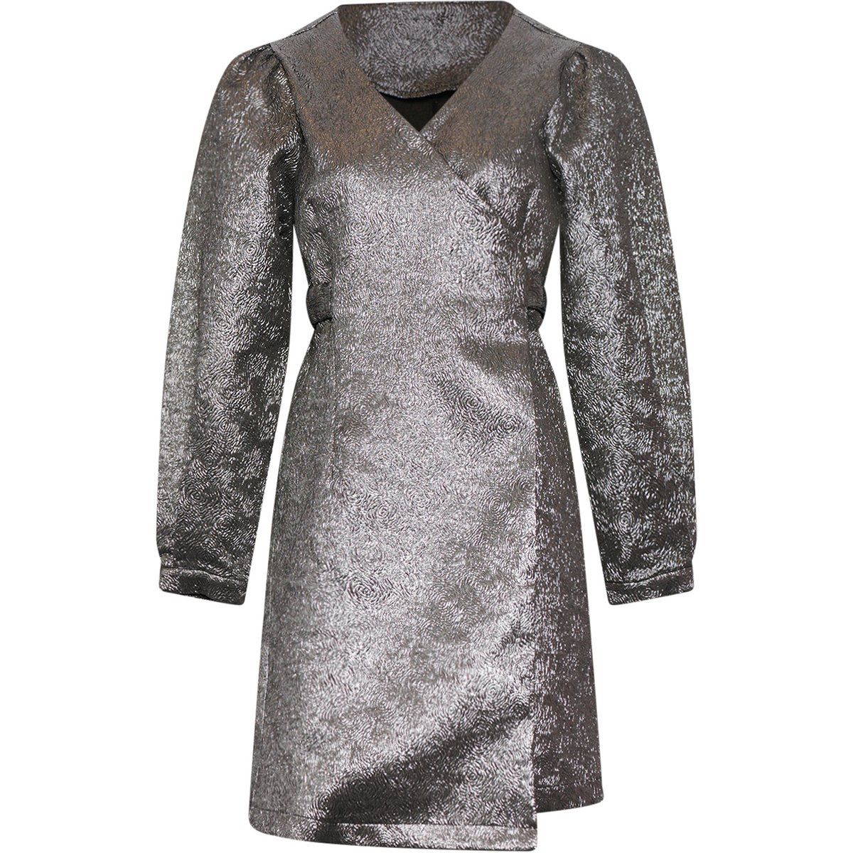Metallisch Umstandswickelkleid mit Gürtel