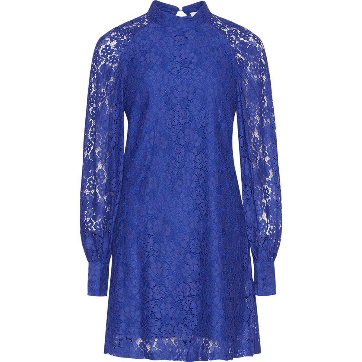 Elegantes blaues Spitzen-Minikleid