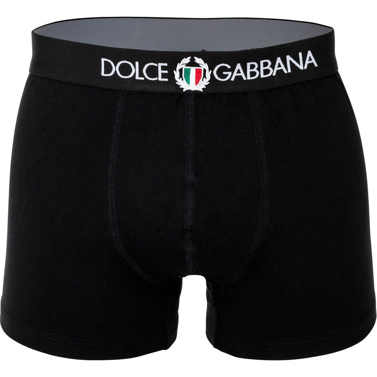 Schwarze Stretch-Baumwoll-Boxershorts