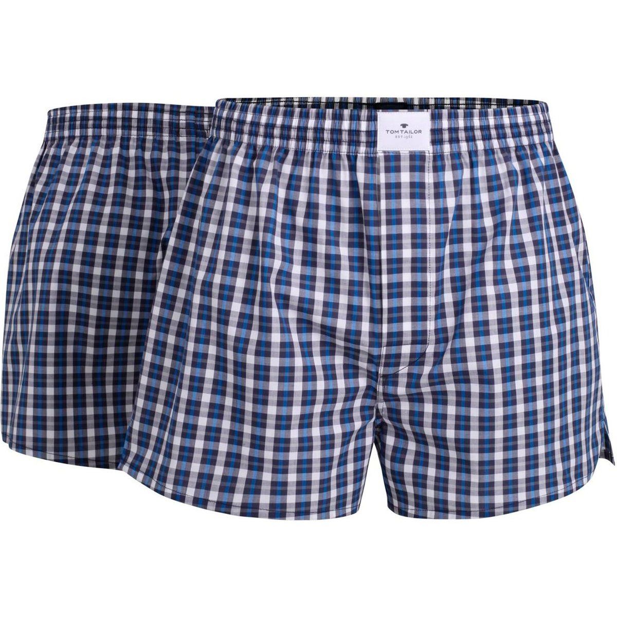Herren Karierte Web-Boxershorts Doppelpack