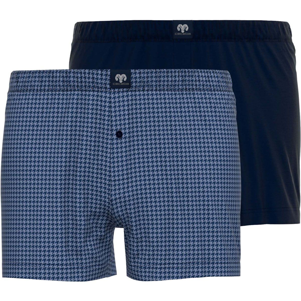 Klassische Herren Strick Boxershorts Zweierpack