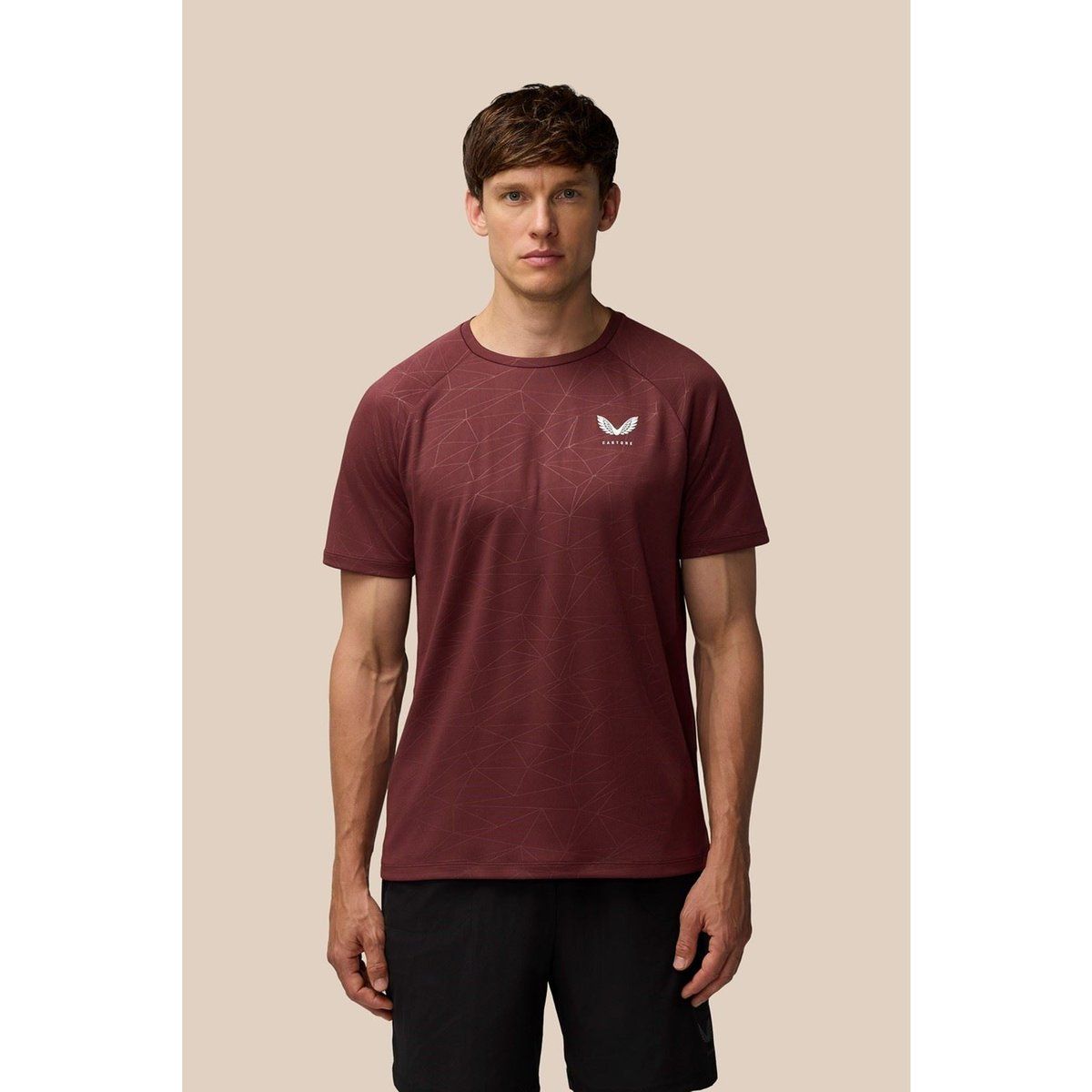 Castore Adapt Trainings-T-Shirt Polyester Herren Lila Activewear T-Shirts