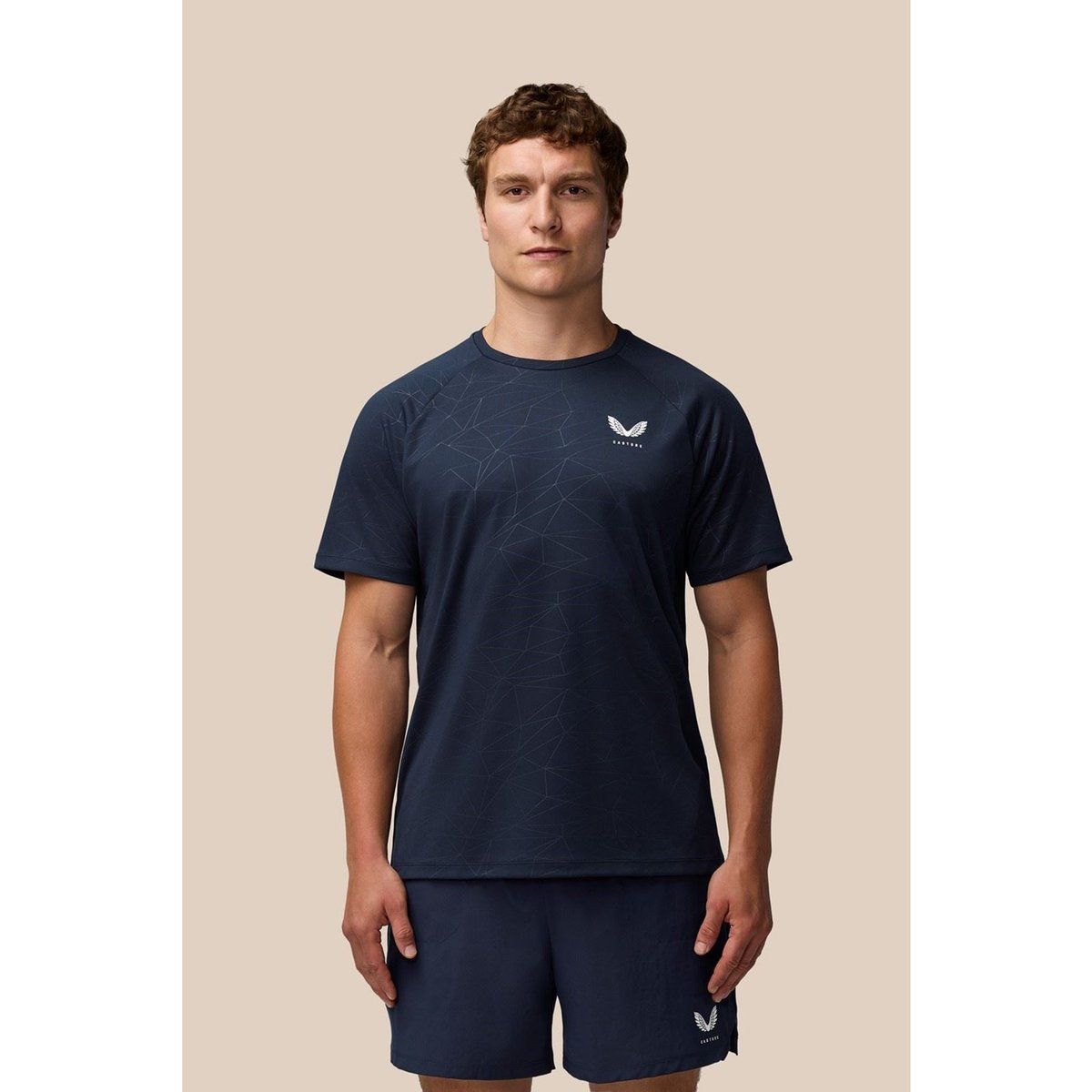 Castore Adapt Trainings-T-Shirt Polyester Herren Blau Sportshirts