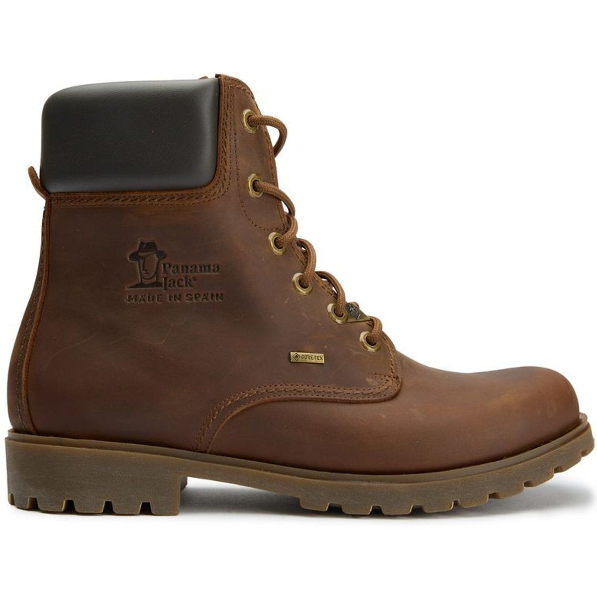 Leder-Stiefeletten mit gepolstertem Kragen