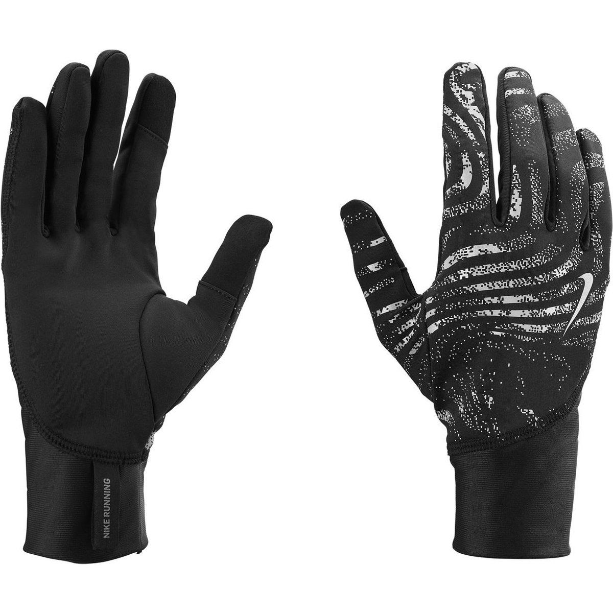 Nike - "Pacer" Reflektierend-Handschuhe für Herren, Mittelschwer (Schwarz)
