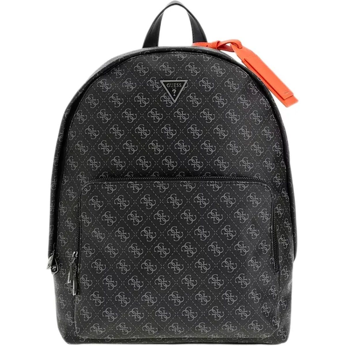 Rucksack mit Monogrammmuster und Anhänger