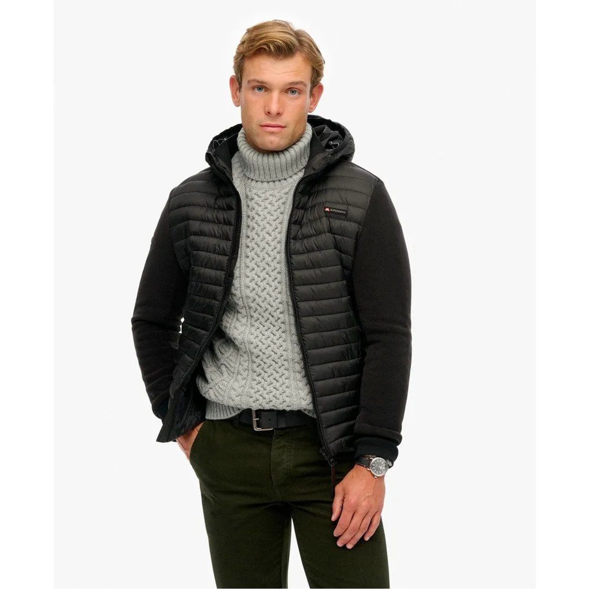 Hybrid Fleece-Steppjacke für Herren