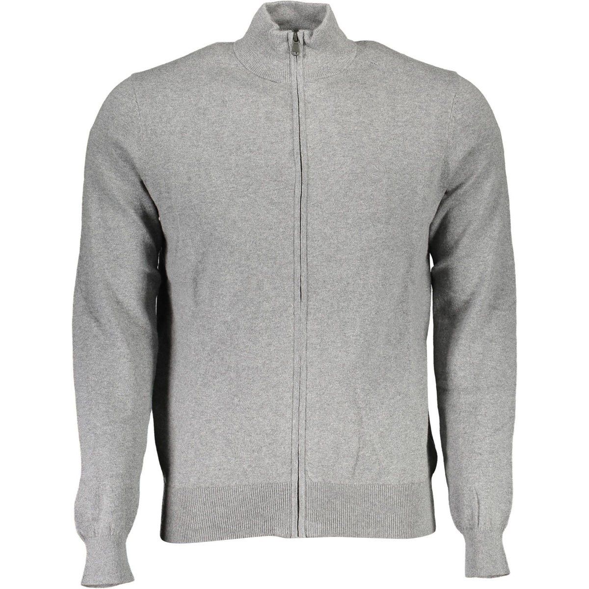 Klassische Baumwollstrickjacke mit Reißverschluss