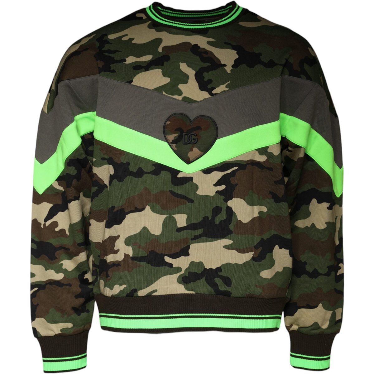 Camouflage Herz Logo Baumwoll-Sweatshirt
