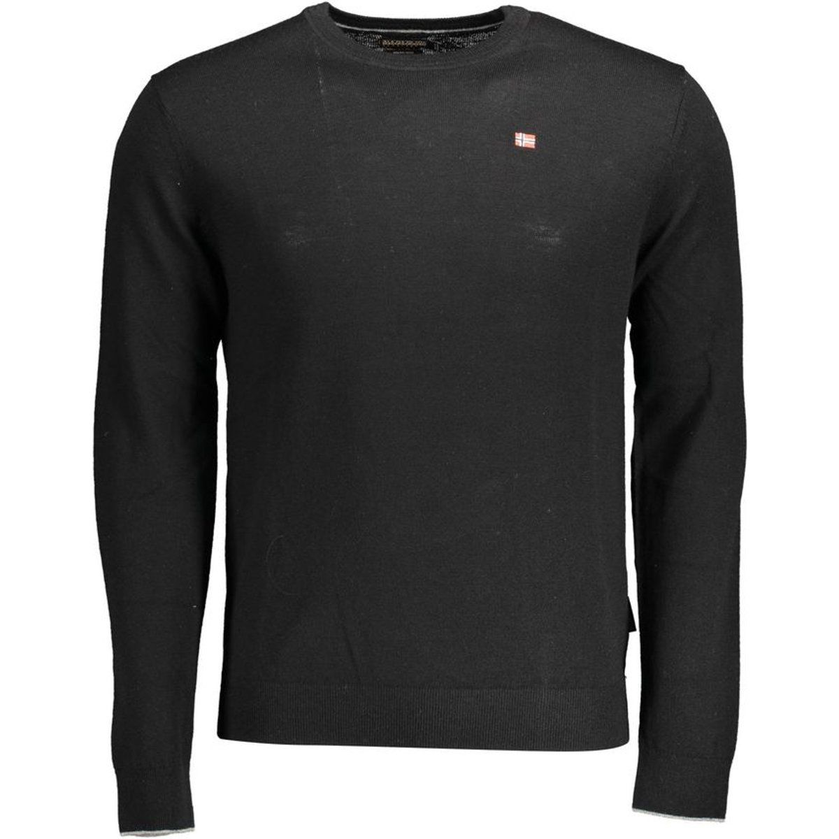 Klassischer Wollpullover mit Rundhalsausschnitt