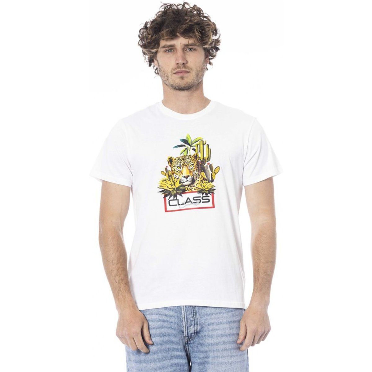 Grafik Jaguar Print Kurzarm T-Shirt