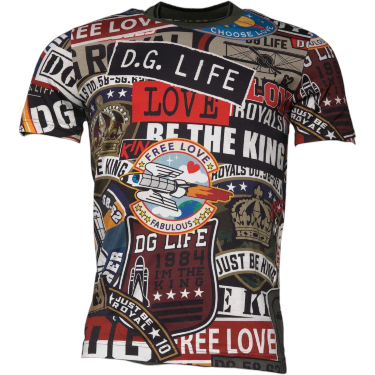 Patchwork Grafik T-Shirt