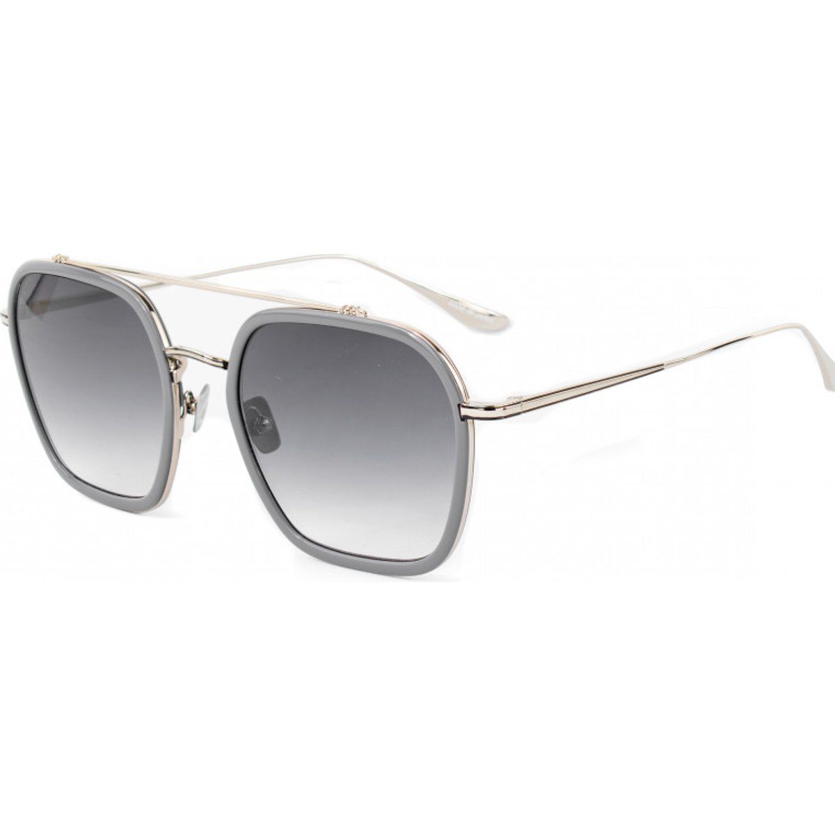 Quadratische Aviator-Sonnenbrille mit grauem Farbverlauf